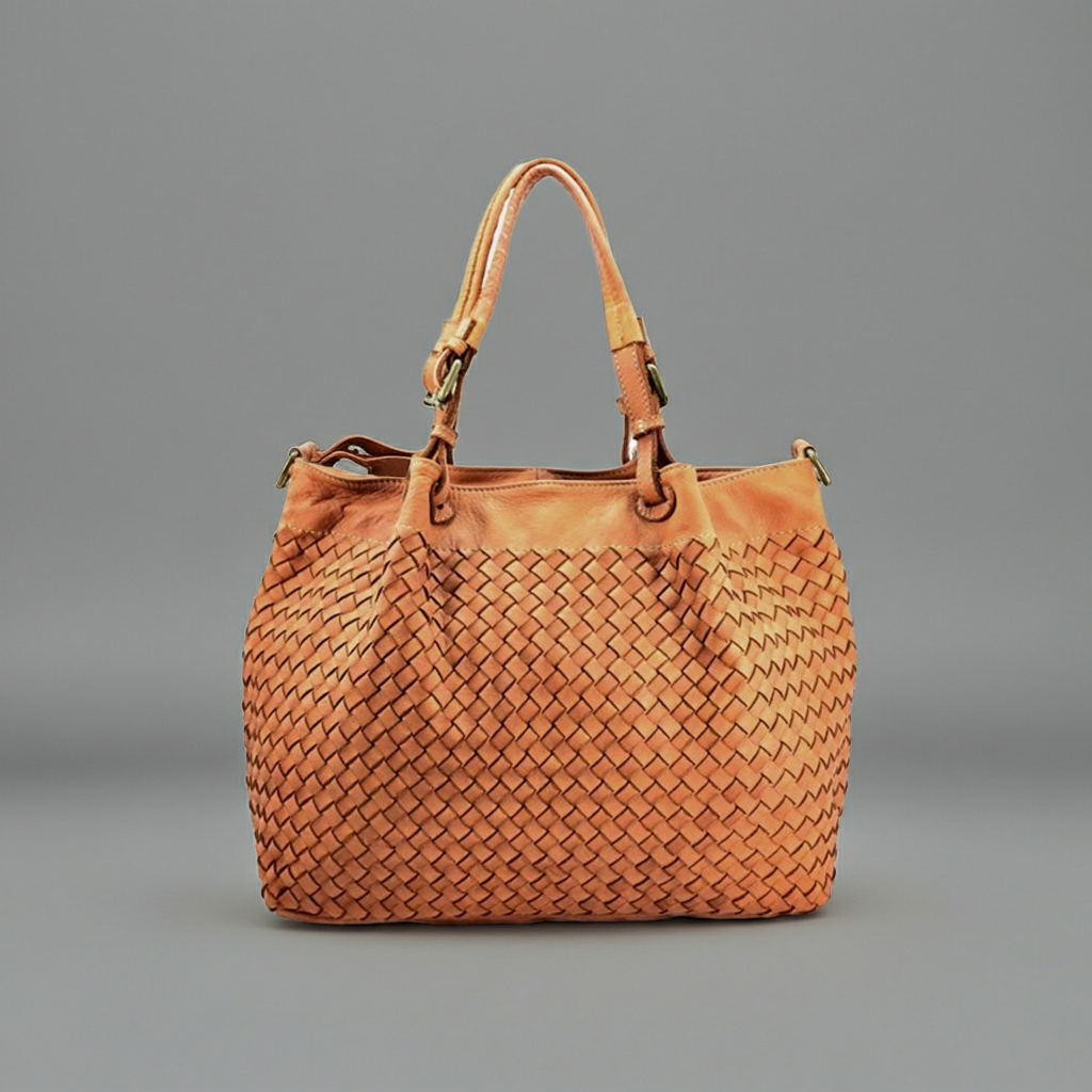 Bolso de cuero trenzado V009INT