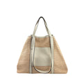 Raffia and leather bag 11023