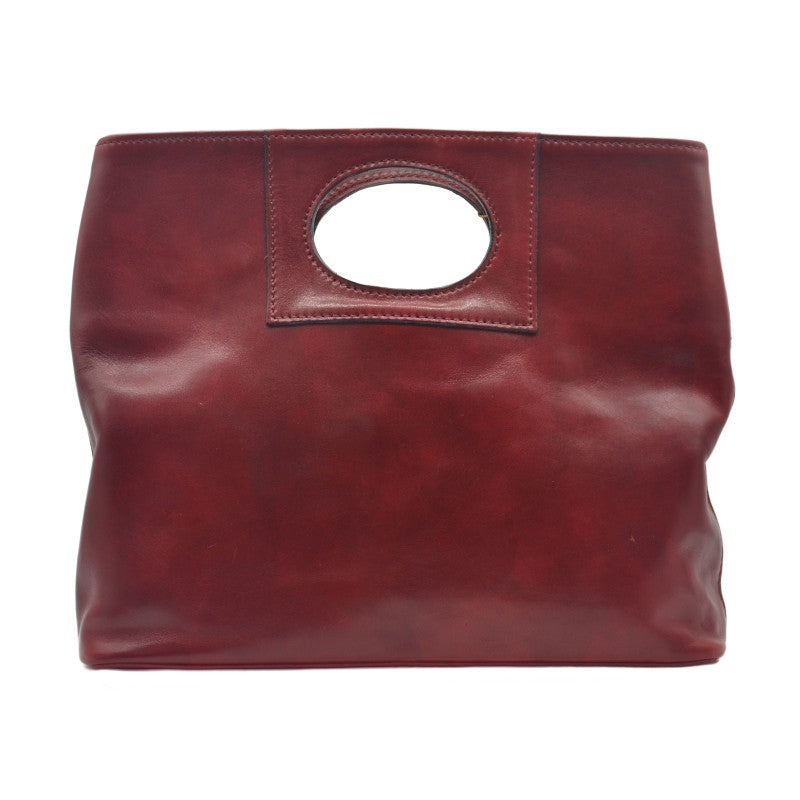 Bolso piel con círculo central