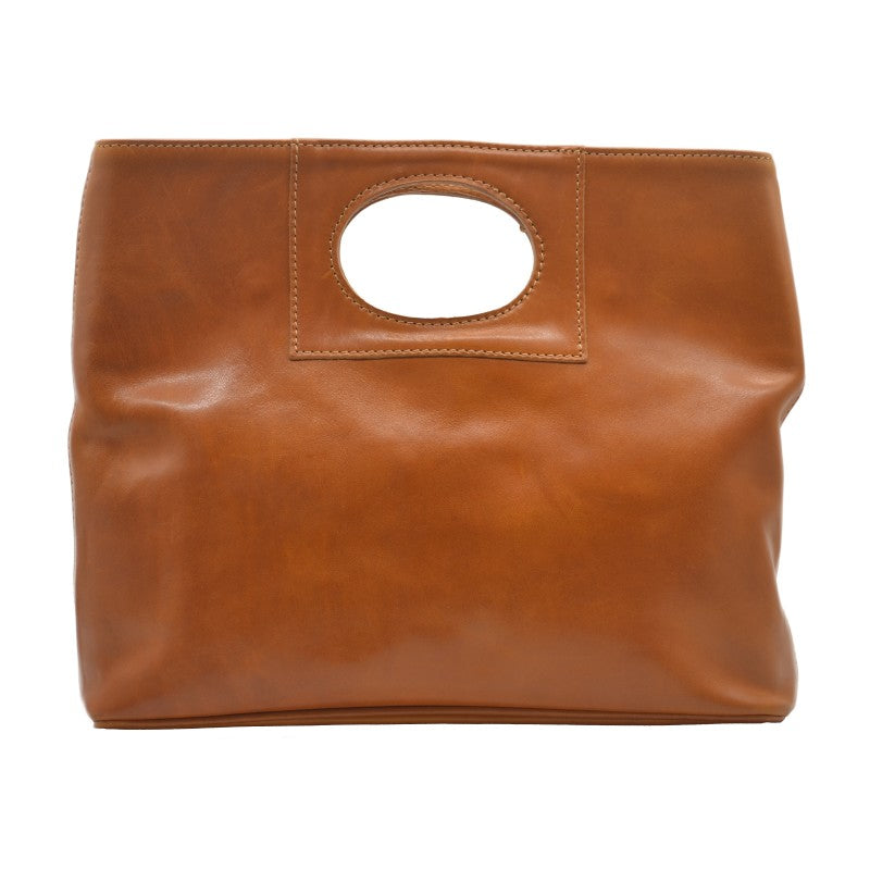 Bolso piel con círculo central