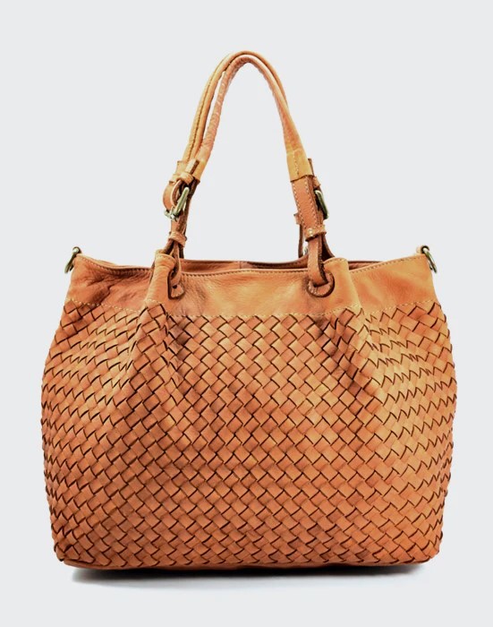 Bolso de cuero trenzado V009INT