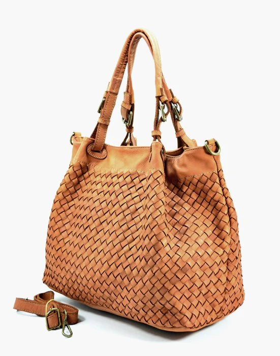 Bolso de cuero trenzado V009INT