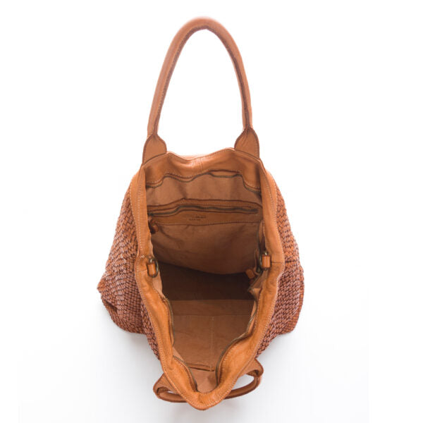 Bolso de cuero trenzado V031