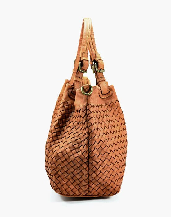 Bolso de cuero trenzado V009INT