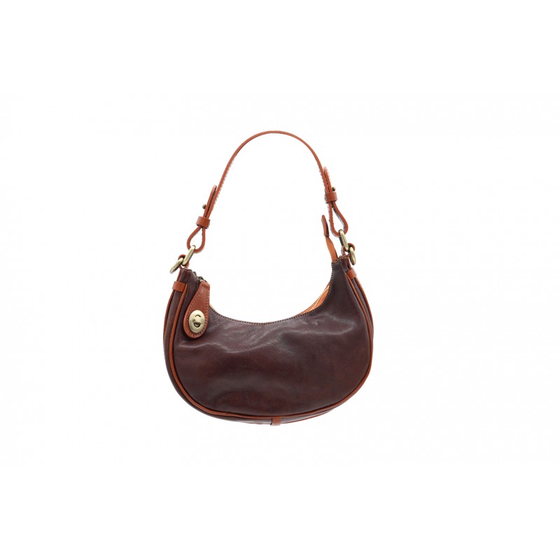 Bolso de hombro piel media luna