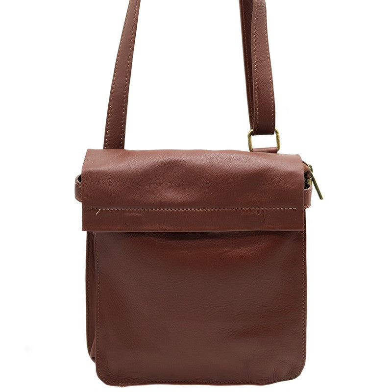 Bandolera piel con solapilla