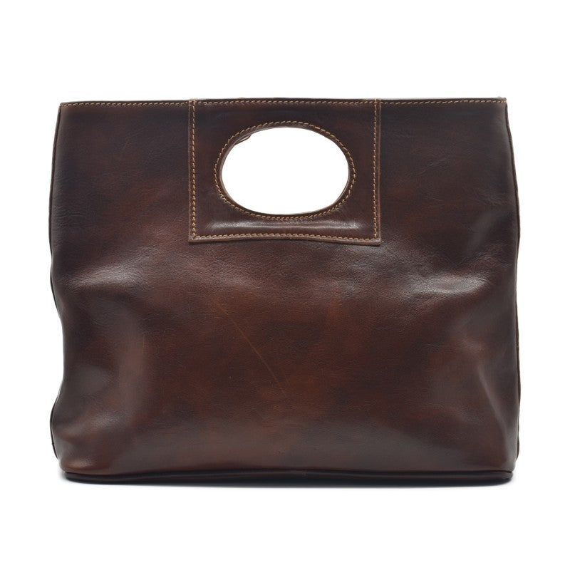 Bolso piel con círculo central