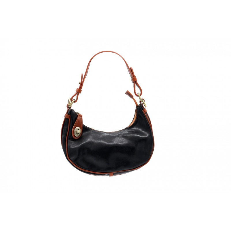 Bolso de hombro piel media luna