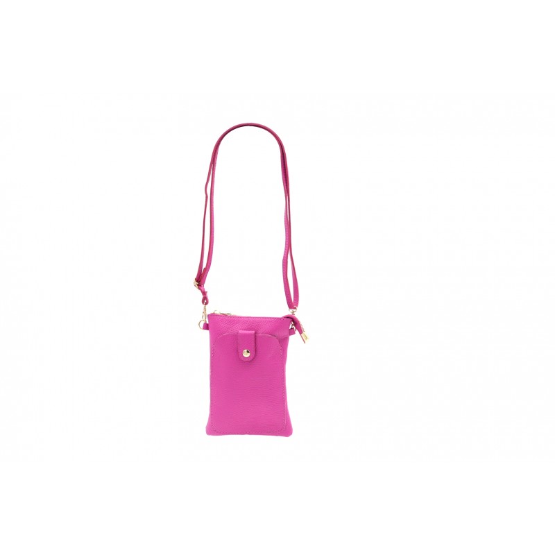 Bandolera piel pequeña para teléfono