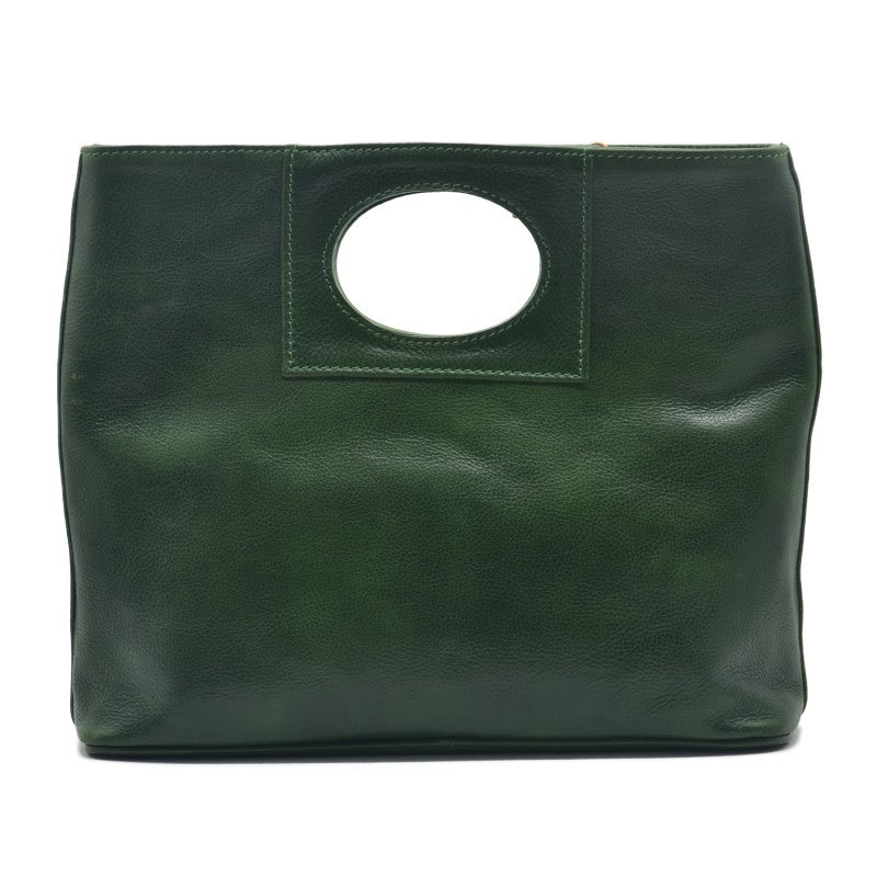 Bolso piel con círculo central