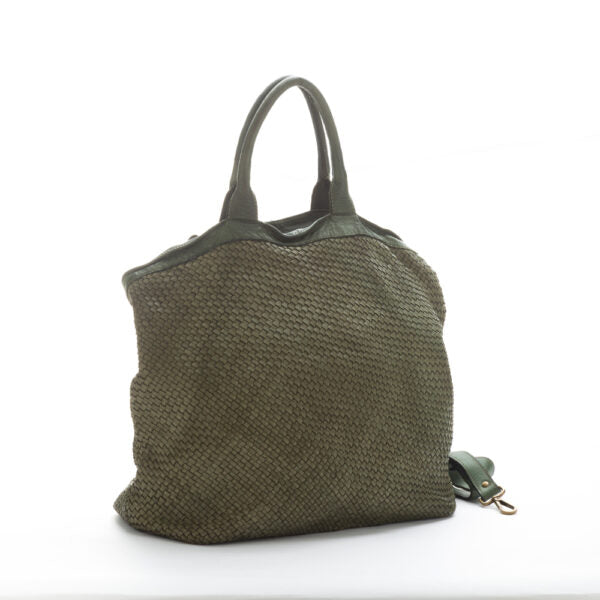 Bolso de cuero trenzado V031