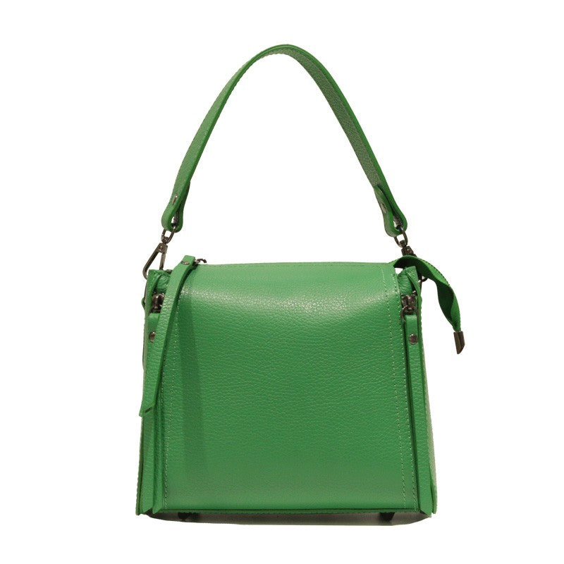 Bolso piel con cremalleras